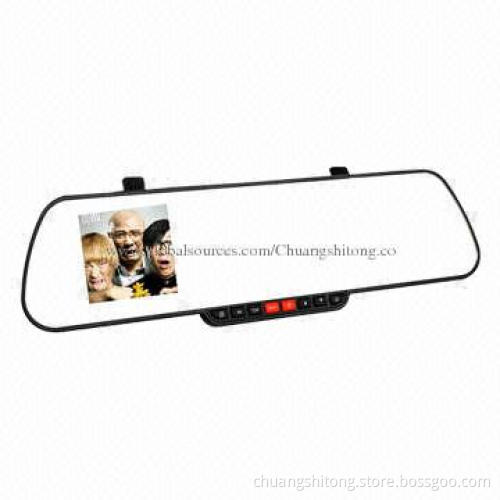Bluetooth SOS Emergency Function 140 Degrees Viewing Angle Rear-view Car Camera, 500mAh Battery